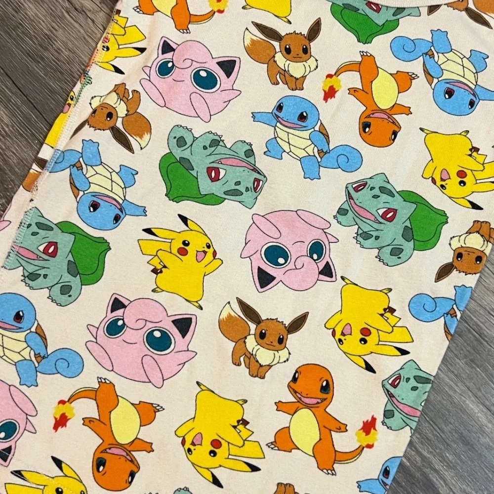 Rare‎ Hanna Andersson Pokémon Shirt Size 120 6-7 Pikachu Eevee All Over Print